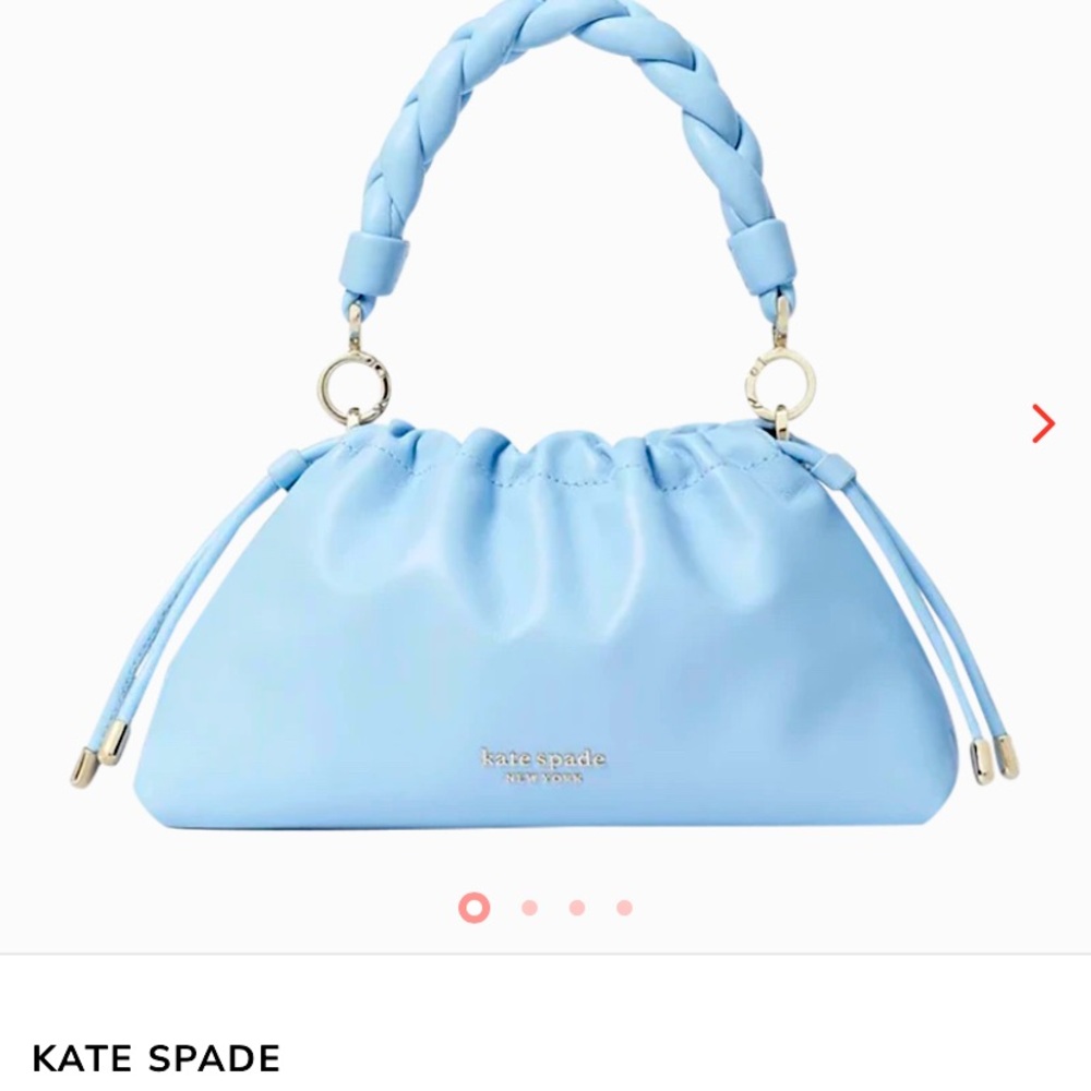 Kate Spade Light Blue Shoulder Bag braided handle
